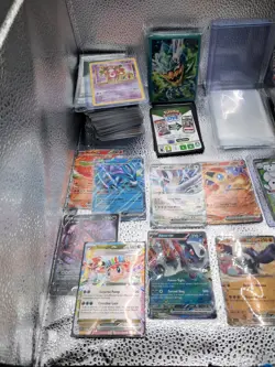 Pokemon Bundle, Rare Cards With Bulk, Mixed Sets. Tin, Sleeves And Top Loaders!! - Image 2