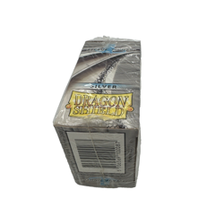 Dragon Shield Pack 100 Gaming Cards Protective Sleeves Clear Front Silver Back - Image 2