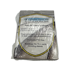 Dragon Shield Pack 100 Gaming Cards Protective Sleeves Clear Front Silver Back - Image 3