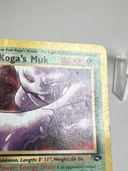 DAMAGED Koga's Muk 26/132 Regular/Non-Holo Gym Challenge AUTHENTIC Pokemon Card - Image 3