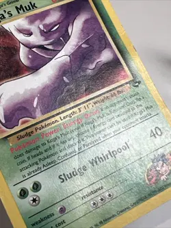 DAMAGED Koga's Muk 26/132 Regular/Non-Holo Gym Challenge AUTHENTIC Pokemon Card - Image 4