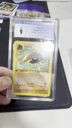 CGC 9 Mint Kabuto Fossil 1st Edition Pokemon 50/62 Awesome Card - Image 2