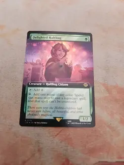 Delighted Halfling Extended Art Surge Foil The Lord Of The Rings MTG NM - Image 1