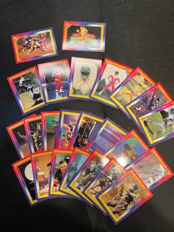 MIGHTY MORPHIN POWER RANGERS Lot of 24 Trading Cards Saban’s 1995 - Image 1
