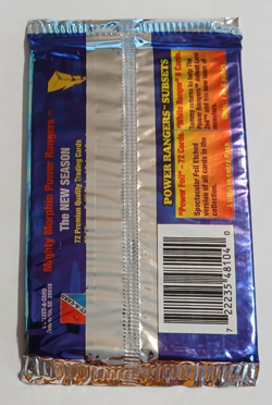 1994 Mighty Morphin Power Rangers Trading Cards 1 Pack of 8 Cards New & Sealed - Image 2