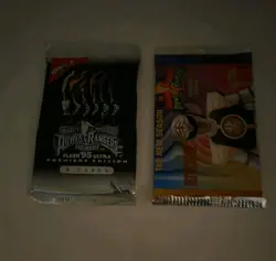 mighty morphin power rangers trading cards . TWO PACKS PLUS TWO SUPER PACKS - Image 4