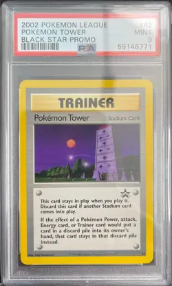 PSA 9 - 2002 WOTC Black Star PROMO Pokemon Tower # 42 Pokemon Card - Image 1