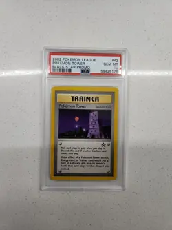 2002 Pokemon League Pokemon Tower Black Star Promo Trainer Card #42 PSA 10 Gem - Image 1