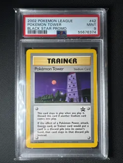 PSA 9 2002 WOTC Black Star PROMO Pokemon Tower 42 Pokemon Card - Image 1
