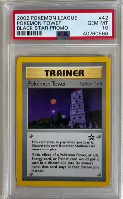 2002 Pokemon League Black Star Promo #42 Pokemon Tower PSA 10 Gem Mint - Image 1