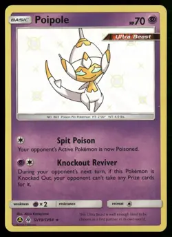 Poipole Hidden Fates: Shiny Vault Shiny Holo Rare SV19/SV94 Pokemon TCG - Image 1