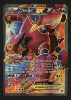 Volcanion EX 107/114 XY Steam Siege Full Art Ultra Rare Pokemon TCG - Image 1