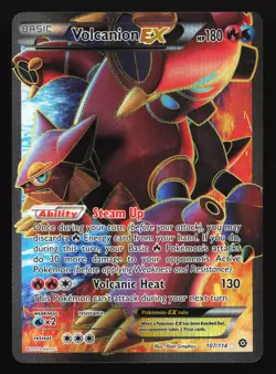Volcanion EX (Full Art) 107/114 XY - Steam Siege Ultra Rare Pokemon Card - Image 1