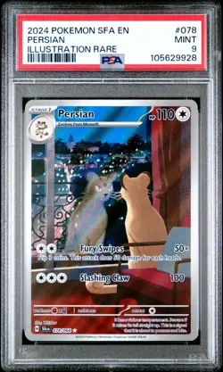 PSA 9 Persian #078/064 SV: Shrouded Fable 2024 Illustration Rare - Image 1