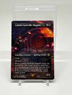 BORDERLESS FOIL - Lobelia Sackville-Baggins - MTG - LOTR Lord of the Rings - NM - Image 1
