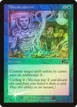 Urza's Legacy MTG FOIL Miscalculation Magic - Image 1