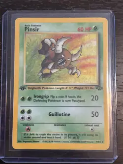 Pokemon TCG Pinsir Holo Rare Jungle First Edition 9/64 - Image 1
