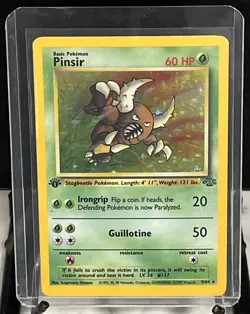 Pokemon TCG Pinsir 09/64 Jungle Holo 1st Edition - Image 1