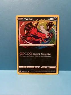 Pokemon TCG Yveltal SWSH Shining Fates 046/072 Amazing Rare Holo Card NM - Image 1
