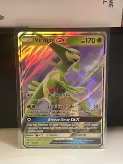 Virizion GX 34/214 Ultra Rare Holo Pokemon Lost Thunder 2018 Pokemon TCG NM - Image 1