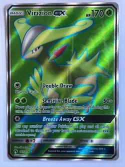 Virizion GX FULL ART ULTRA RARE 197/214 Lost Thunder Pokemon NM - Image 1