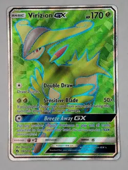 Virizion GX (Full Art) 197/214 Holo Ultra Rare SM: Lost Thunder NM English - Image 1