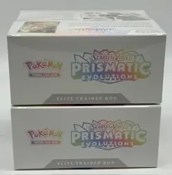 Lot of (2) Pokemon TCG Prismatic Evolutions Elite Trainer Boxes SEALED ETB's - Image 3