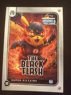 Black Flash (Pikachu) #111 - Lazer Holo - Heros & Villains Flash Edition Pokemon - Image 1