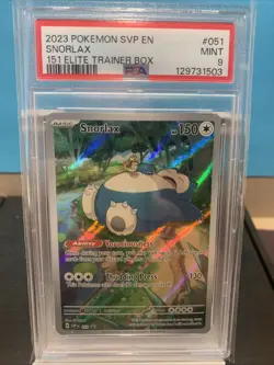 2023 POKEMON SVP EN- 151 ELITE TRAINER BOX SNORLAX #051 PSA GEM MT 9 - Image 2