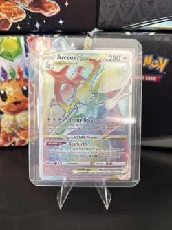 Pokemon TCG Arceus VSTAR Rainbow Secret Rare Card 176/172 Brilliant Stars NM - Image 1