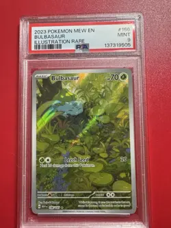 2023 Pokemon Bulbasaur Illustration Rare #166 PSA 9 Mew-151 Scarlet & Violet - Image 1