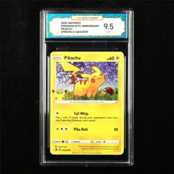 TQG 9.5 MINT+ 2020 Pokemon ENG Pikachu SWSH039 Promo - Image 1