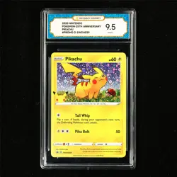 TQG 9.5 MINT+ 2020 Pokemon ENG Pikachu SWSH039 Promo - Image 2