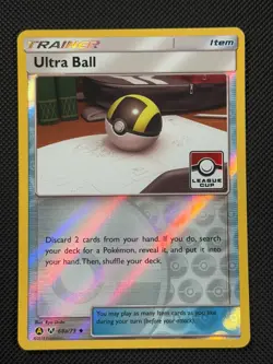 Ultra Ball 68a/73 REVERSE HOLO Pokemon Card Shining Legends League Cup Stamp *2 - Image 1