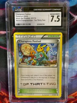 2016 CGC 7.5 Pokemon English Champions Festival World Championships Top 32 XY176 - Image 1