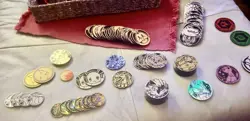 Lot Of 75 - Pokemon TCG Coins. Variety Small And Jumbos. - Image 3