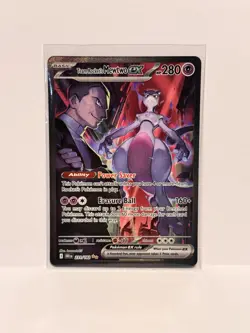 Pokemon TCG Destined Rivals Team Rockets Mewtwo EX Card 231/182 - Image 1