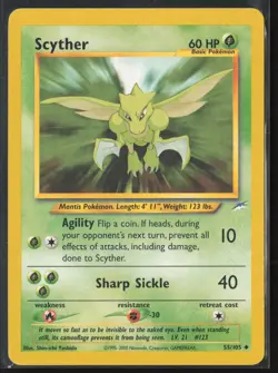 Scyther 55/105 Neo Destiny Regular Pokemon TCG Wizards of the Coast - Image 1