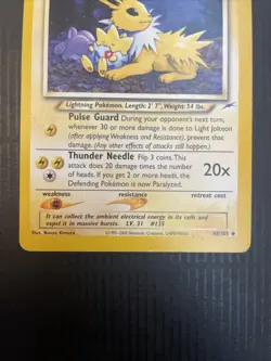 Pokemon Light Jolteon Card 48/105 Neo Destiny Unlimited Series - Image 4
