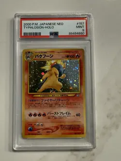 Pokemon TCG Neo Genesis Typhlosion No.157 Holo Rare 2000 Japanese Edition PSA 9 - Image 1