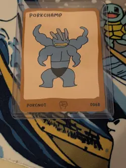Dysfunctional Passholder Pokenots 151 Porkchamp 0068 Machamp NM Pokemon Card - Image 3