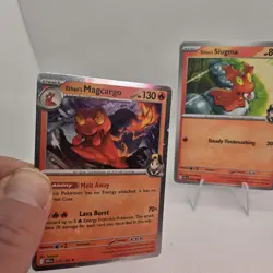 Pokemon TCG Ethan's Magcargo 036/182 Destined Rivals Cosmos Holo Swirl NM - Image 1
