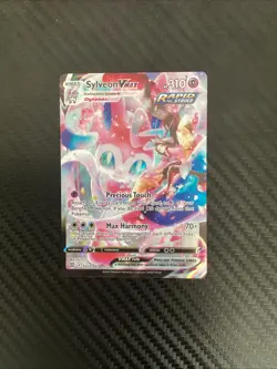 Pokemon TCG Sylveon VMAX Full Art Ultra Rare Holo TG15/TG30 Brilliant Stars NM - Image 1