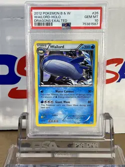 2012 Pokemon Dragons Exalted Wailord Holo 26/124 PSA 10 GEM MT 🔥LOW POP! 20🔥 - Image 2
