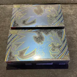 Damaged Lot of 2 - Pokemon Phantasmal Flames Mega Charizard X EX UPC - Image 1