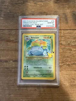 2021 Pokemon SWSH Celebrations Venusaur Classic Collection #15/102 PSA 10 - Image 1