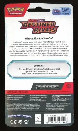 Pokemon Destined Rivals Single Booster Blister Pack (Eevee) Factory Sealed NEW - Image 2