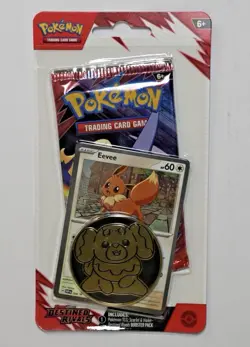 Pokemon Destined Rivals EEVEE PROMO CHECKLANE Blister Pack - BOOSTER + PROMO NEW - Image 1
