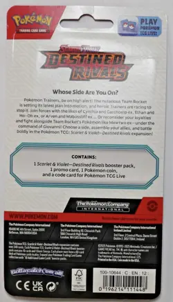 Pokemon Destined Rivals EEVEE PROMO CHECKLANE Blister Pack - BOOSTER + PROMO NEW - Image 2