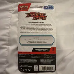 Pokemon TCG Destined Rivals Blister Pack 1 Booster Pack Eevee Promo Factory Seal - Image 2